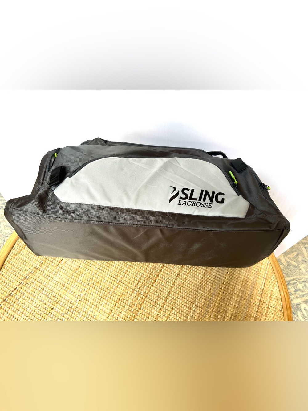 Sling Lacrosse Bag Hybrid XL backpack + duffel bag convertible straps grey black